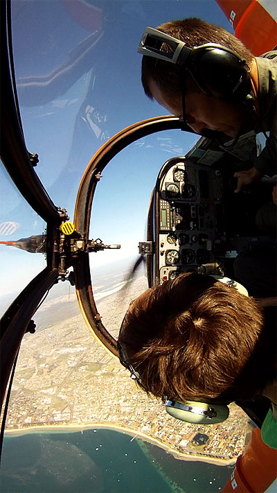 Australia aerobatics on left side