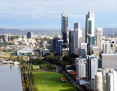 Perth WA Australia from air