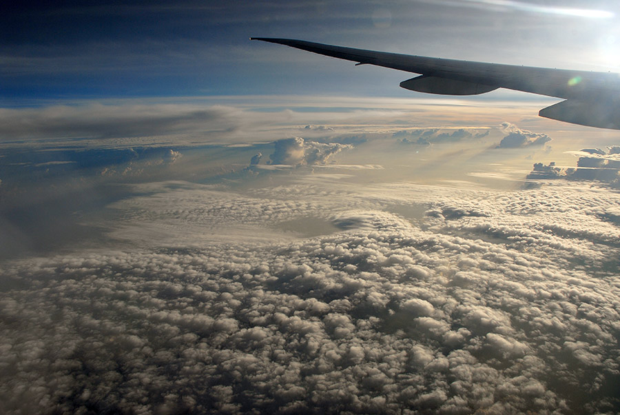 Clouds under aircraft